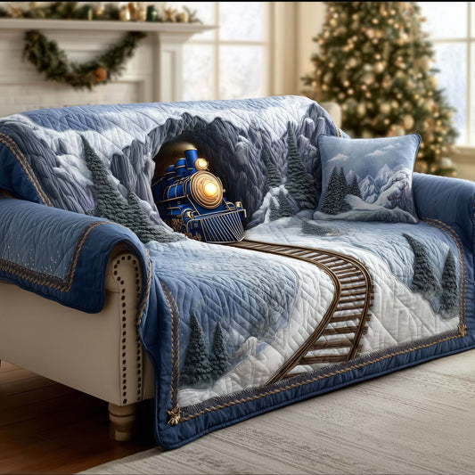 Yuletide Express Quilted Sofa Cover GFTOTG1608