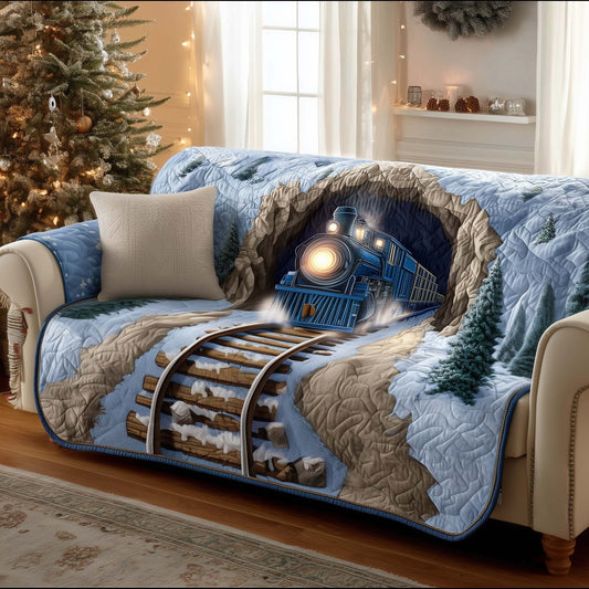 Yuletide Express Quilted Sofa Cover GFTOTG1610