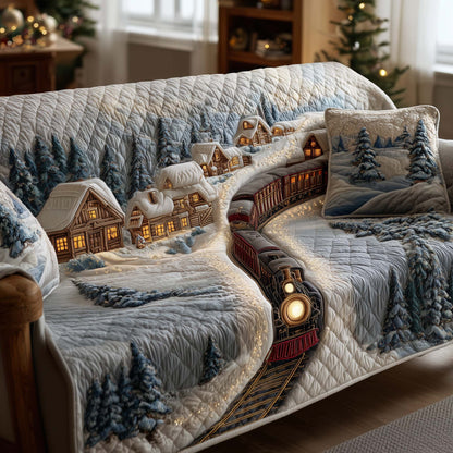 Yuletide Express Quilted Sofa Cover GFTOTG1611