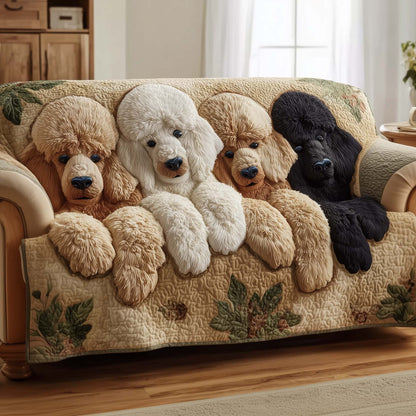 Adorable Poodle Quilted Sofa Cover GFTOTG1614