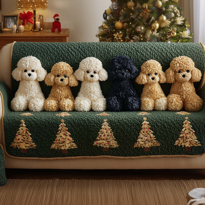 Adorable Poodle Quilted Sofa Cover GFTOTG1617