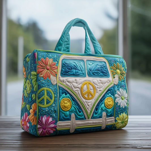Hippie Van Quilted Tote Bag GFTOTG162