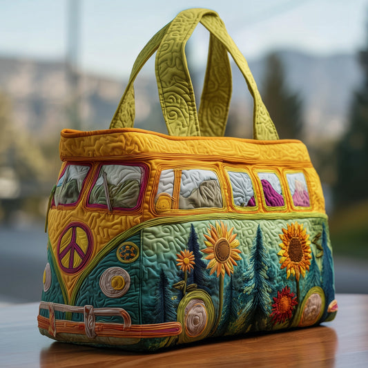 Hippie Van Quilted Tote Bag GFTOTG163