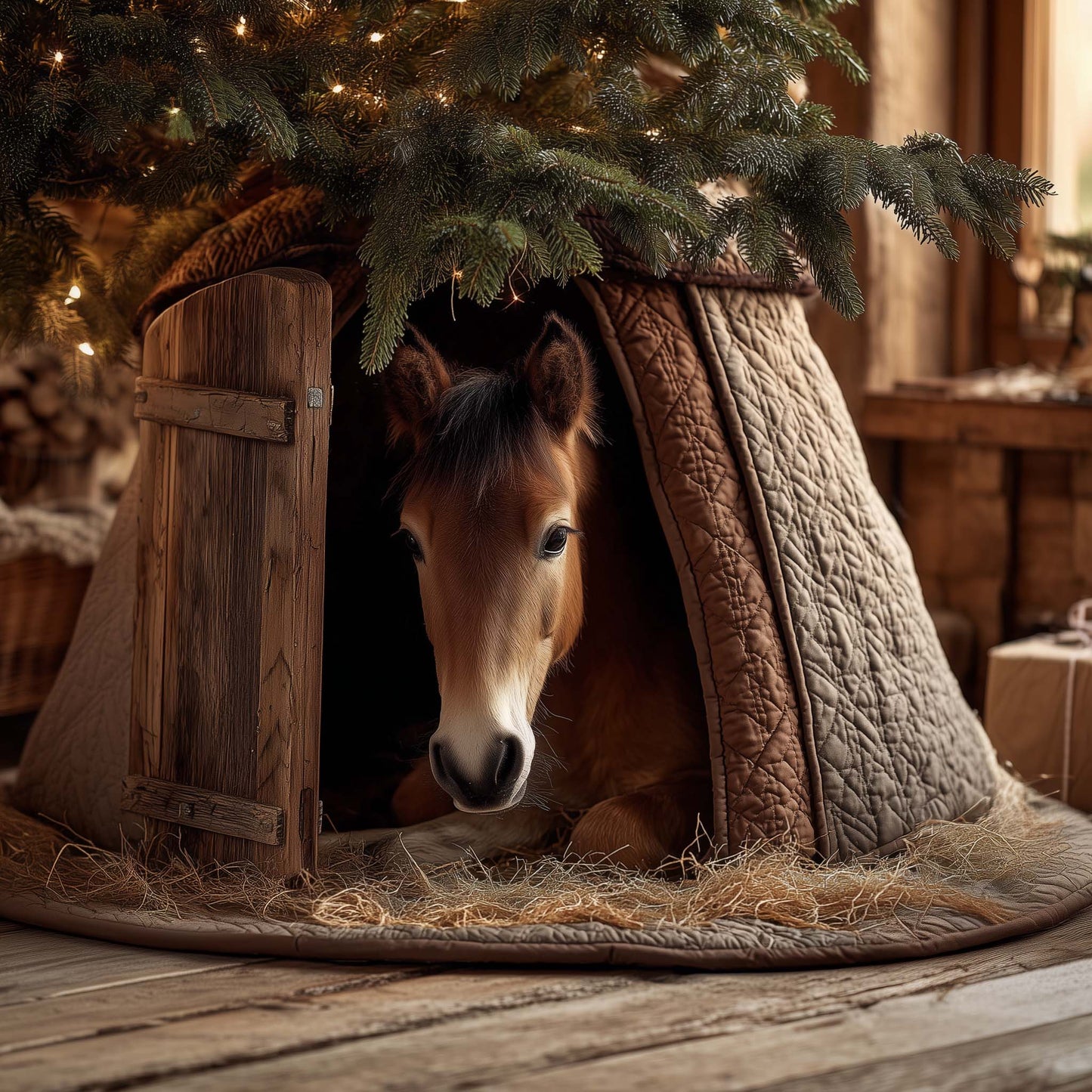 Horse Quilted Tree Skirt GFTOTG1631