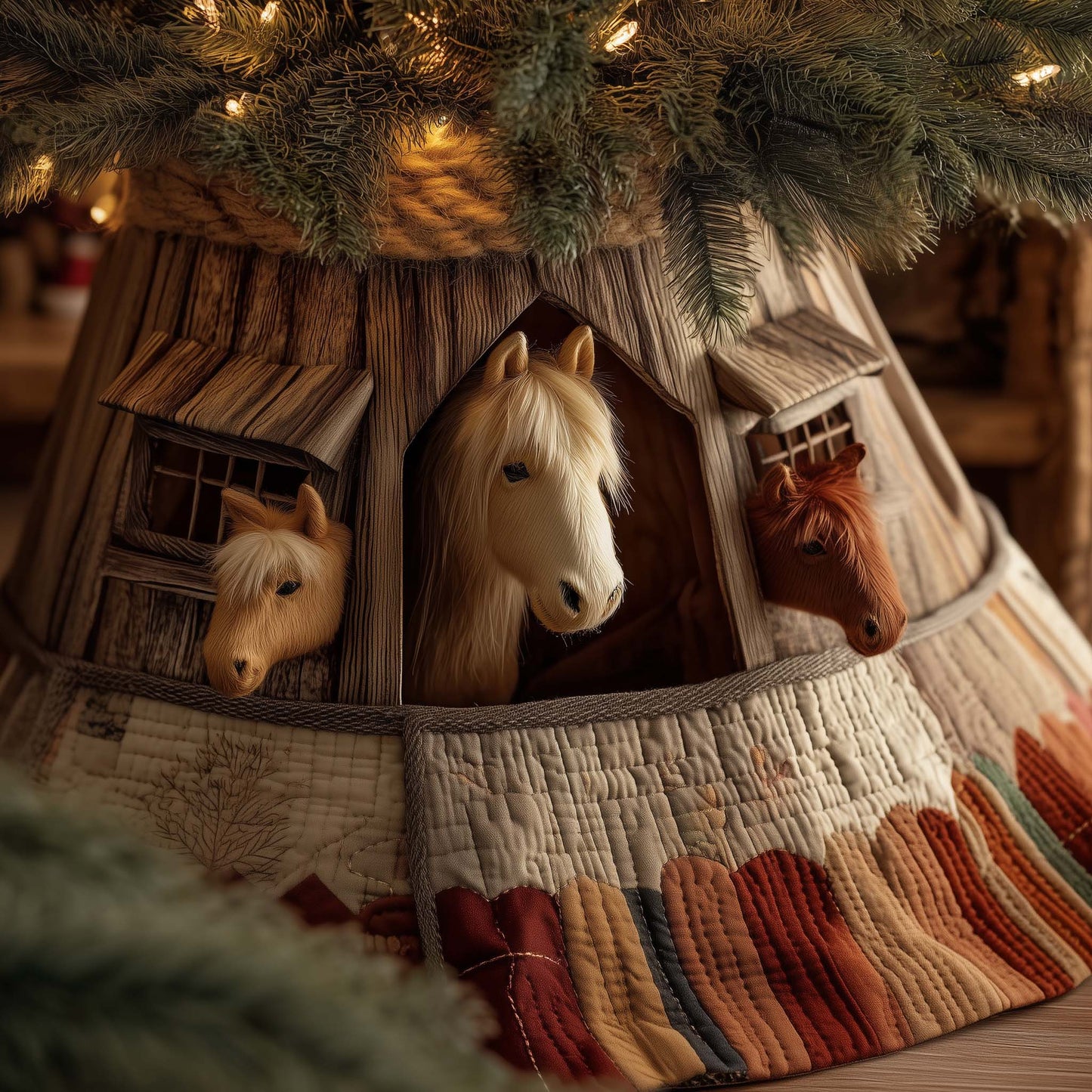 Horse Quilted Tree Skirt GFTOTG1632