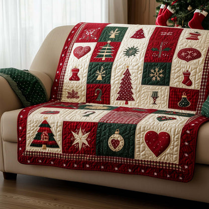 Christmas Patchwork Quilted Sofa Cover GFTOTG1634