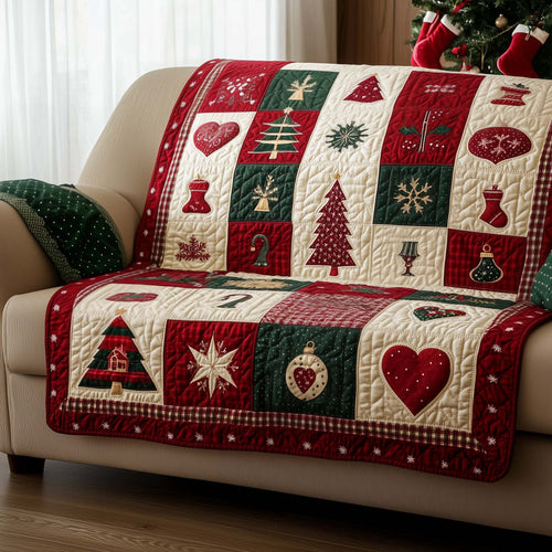 Christmas Patchwork Quilted Sofa Cover GFTOTG1634