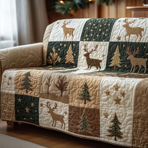 Christmas Patchwork Quilted Sofa Cover GFTOTG1635