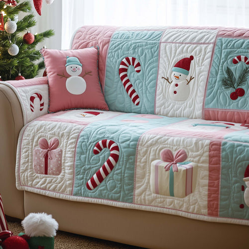 Christmas Patchwork Quilted Sofa Cover GFTOTG1637