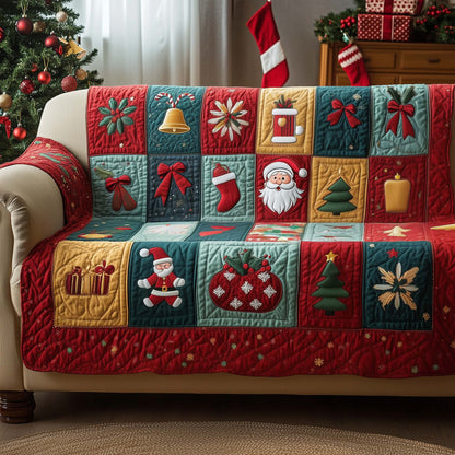 Christmas Patchwork Quilted Sofa Cover GFTOTG1639