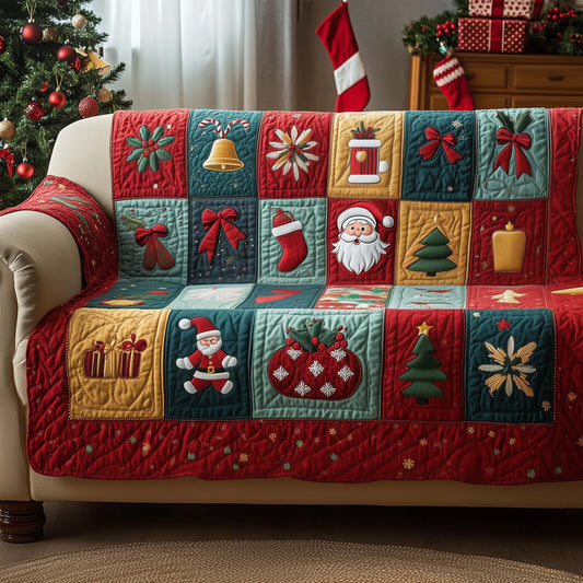 Christmas Patchwork Quilted Sofa Cover GFTOTG1639