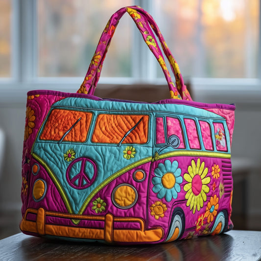 Hippie Van Quilted Tote Bag GFTOTG164