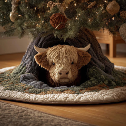 Highland Cow Quilted Tree Skirt GFTOTG1650