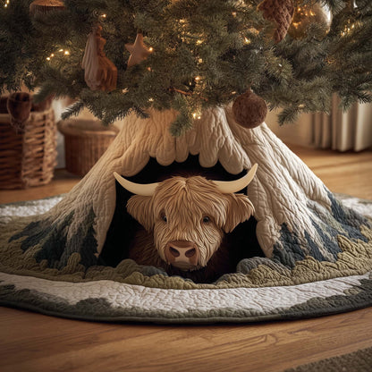 Highland Cow Quilted Tree Skirt GFTOTG1651