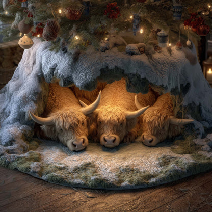 Highland Cow Quilted Tree Skirt GFTOTG1653