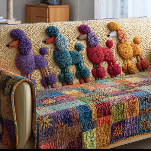 Adorable Poodle Quilted Sofa Cover GFTOTG1655