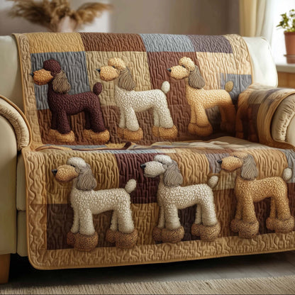 Adorable Poodle Quilted Sofa Cover GFTOTG1656