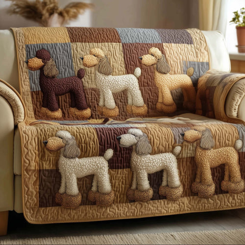 Adorable Poodle Quilted Sofa Cover GFTOTG1656