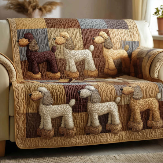 Adorable Poodle Quilted Sofa Cover GFTOTG1656