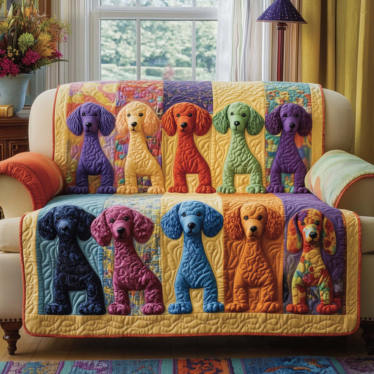 Adorable Poodle Quilted Sofa Cover GFTOTG1657