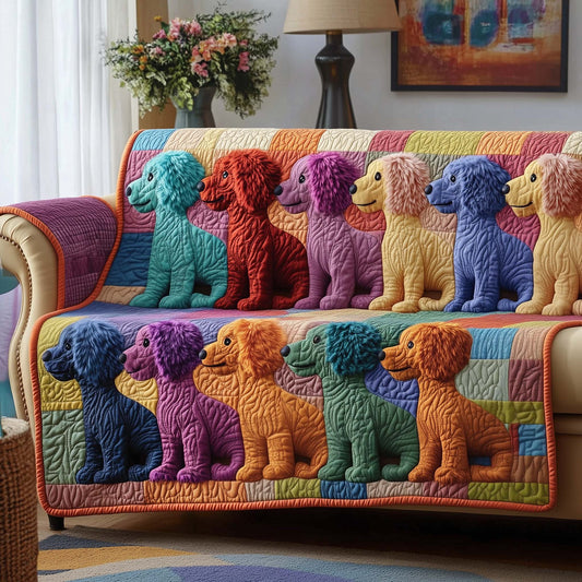 Adorable Poodle Quilted Sofa Cover GFTOTG1658