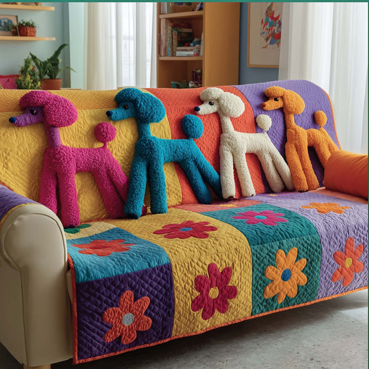 Adorable Poodle Quilted Sofa Cover GFTOTG1659