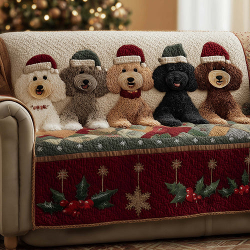 Adorable Poodle Quilted Sofa Cover GFTOTG1660