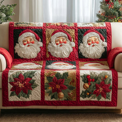 Jolly Santa Quilted Sofa Cover GFTOTG1668