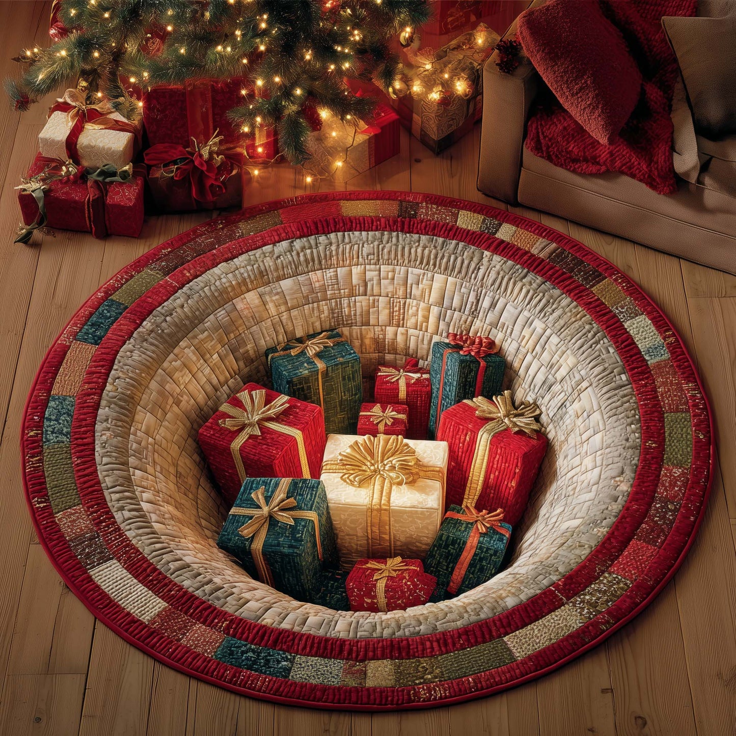 Jolly Christmas Quilted Round Mat GFTOTG1677