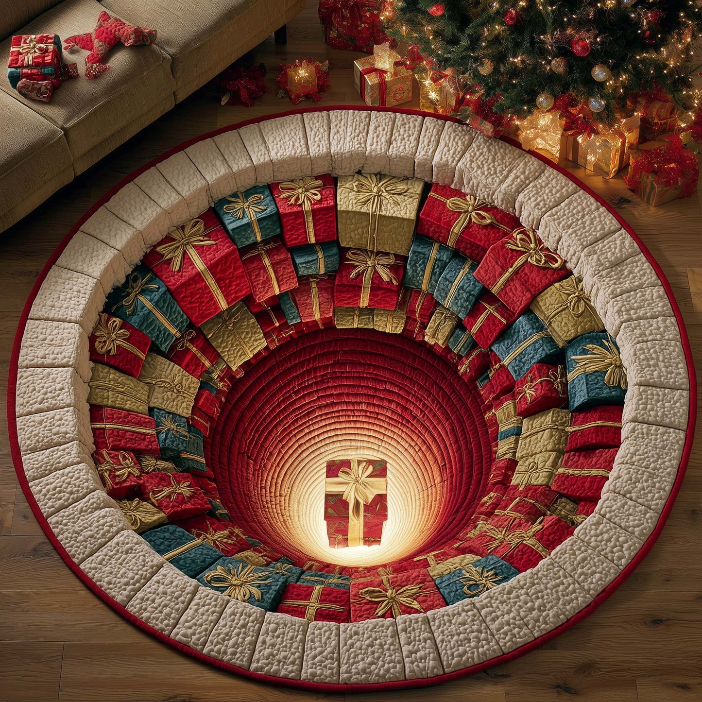 Jolly Christmas Quilted Round Mat GFTOTG1682