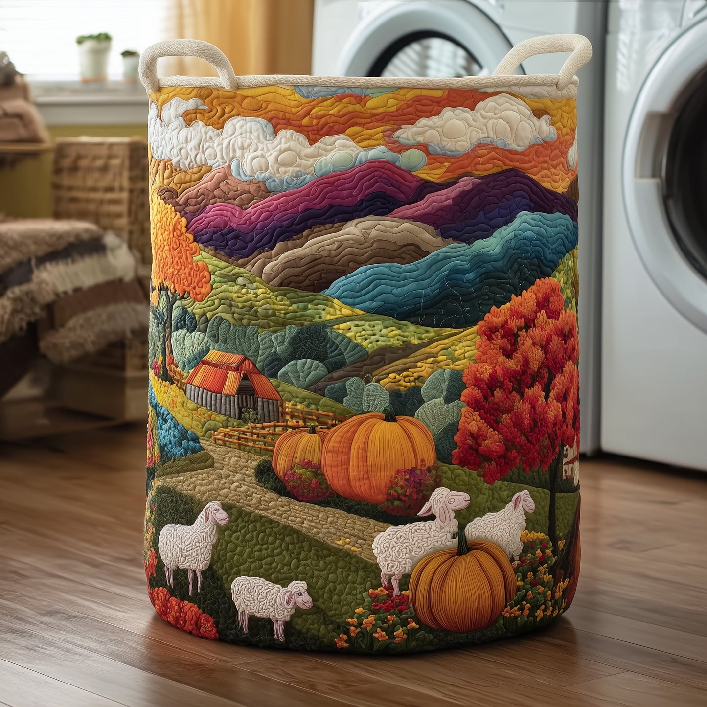 Serene Autumn Quilted Laundry Basket GFTOTG169