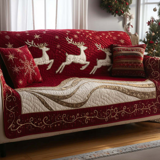 Deer Silhouette Quilted Sofa Cover GFTOTG1703