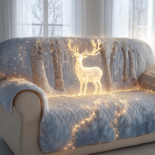 Deer Silhouette Quilted Sofa Cover GFTOTG1705