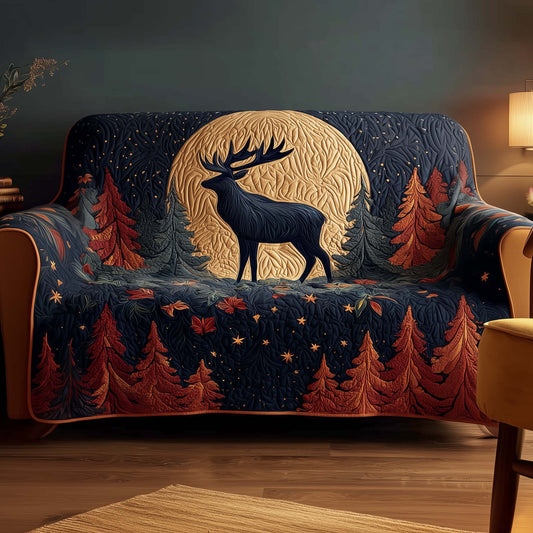 Deer Silhouette Quilted Sofa Cover GFTOTG1706