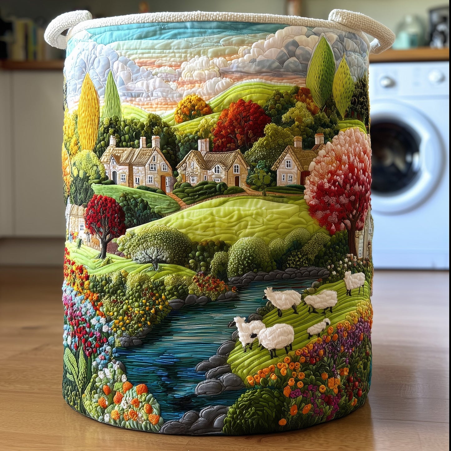 Farmlife Quilted Laundry Basket GFTOTG171