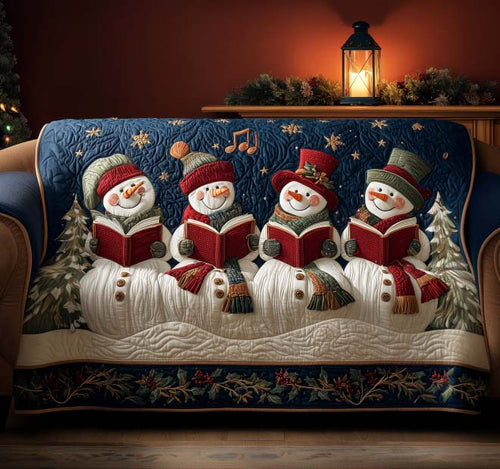 Jolly Snowman Quilted Sofa Cover GFTOTG1711