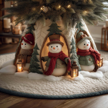 Jolly Snowman Quilted Tree Skirt GFTOTG1715