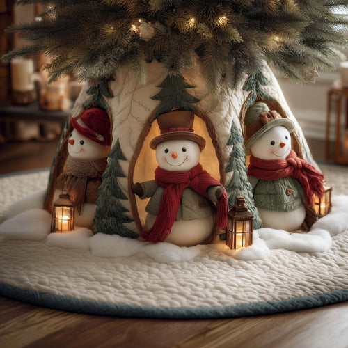 Jolly Snowman Quilted Tree Skirt GFTOTG1715