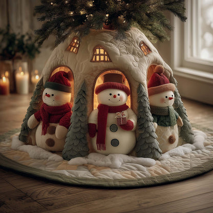 Jolly Snowman Quilted Tree Skirt GFTOTG1716