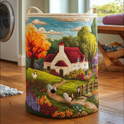 Farmlife Quilted Laundry Basket GFTOTG172