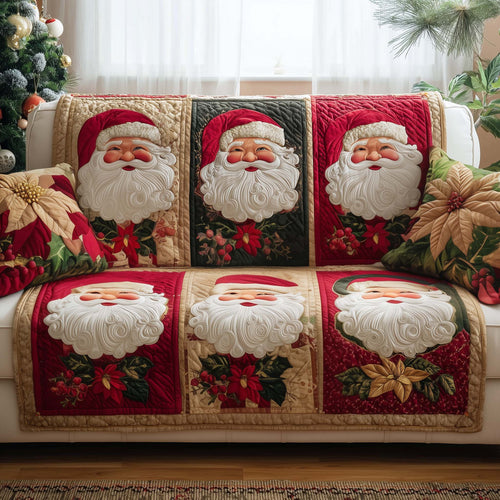 Jolly Santa Quilted Sofa Cover GFTOTG1725