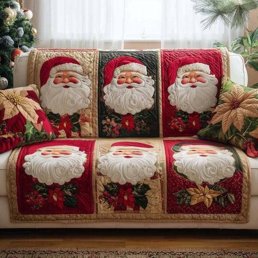 Jolly Santa Quilted Sofa Cover GFTOTG1725