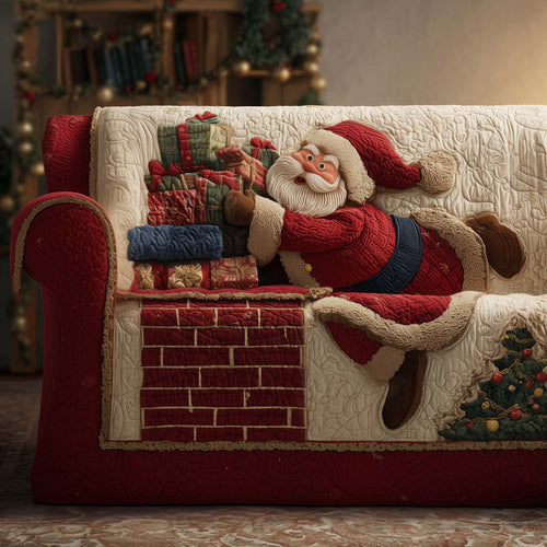 Jolly Santa Quilted Sofa Cover GFTOTG1726