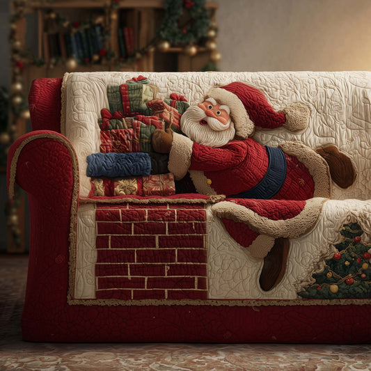 Jolly Santa Quilted Sofa Cover GFTOTG1726