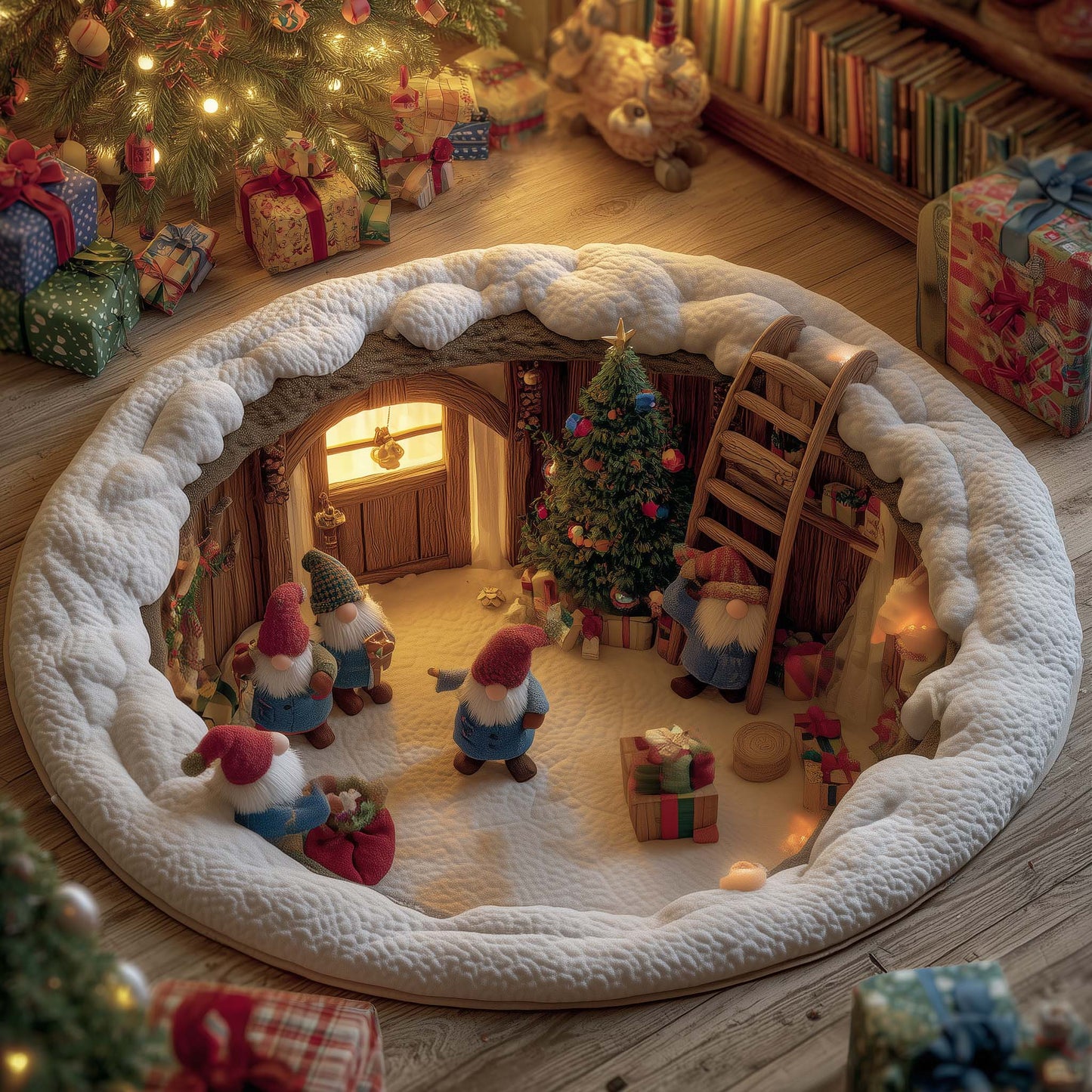 Holiday Gift Chaos Quilted Round Mat GFTOTG1730