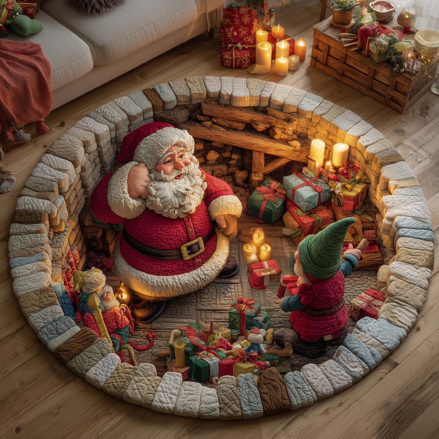 Jolly Chaos Quilted Round Mat GFTOTG1739