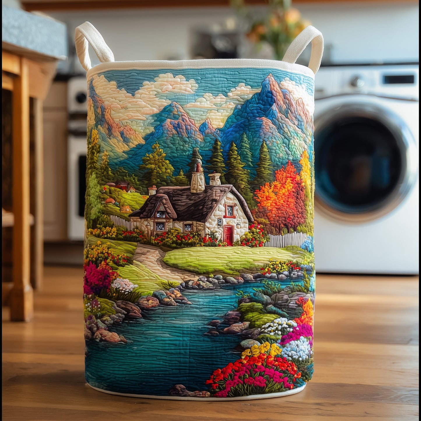 Farmlife Quilted Laundry Basket GFTOTG174