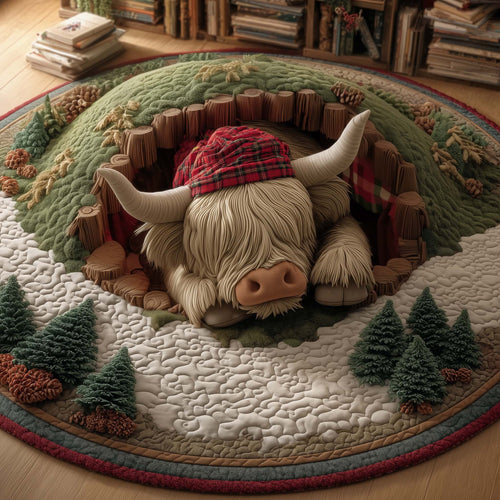 Holiday Farmstead Quilted Round Mat GFTOTG1741