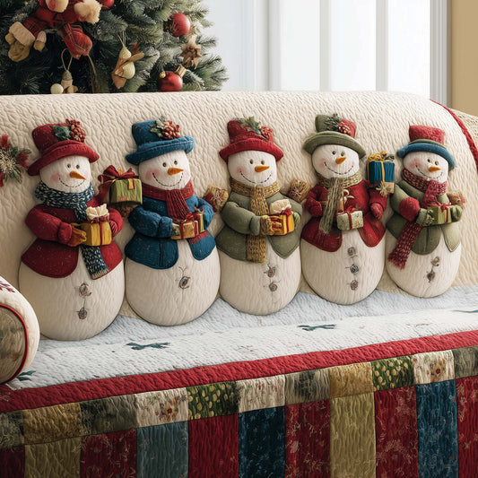 Jolly Snowman Quilted Sofa Cover GFTOTG1755
