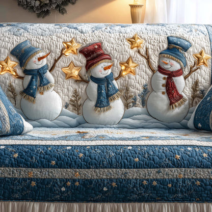 Jolly Snowman Quilted Sofa Cover GFTOTG1756